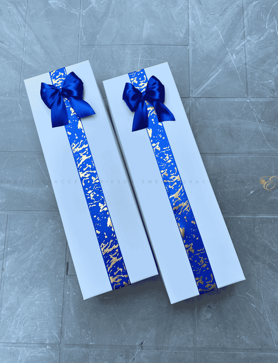 Royal blue fabric box