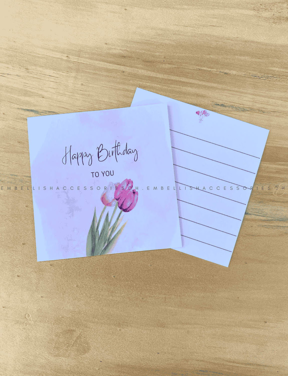 Mini birthday card for a special person on their birthday