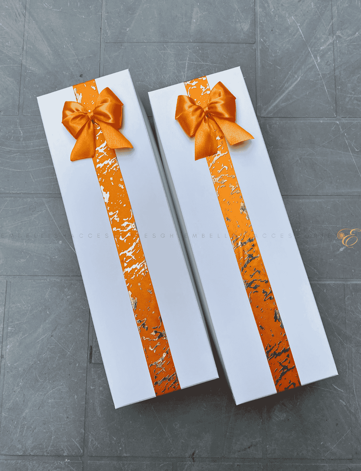 Orange fabric box A