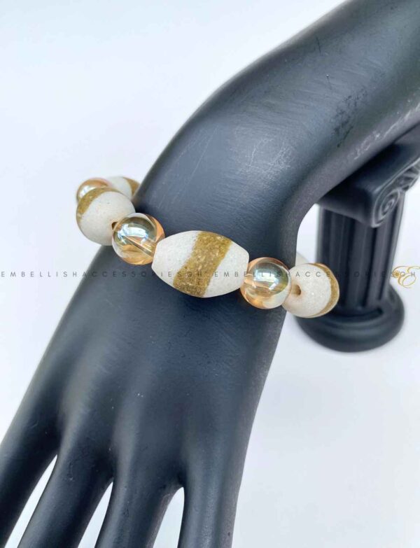 Recycled glass beads bracelet from Ghana