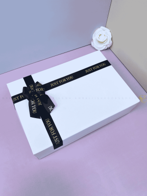 Black J4U gift box for small to medium sized gifts