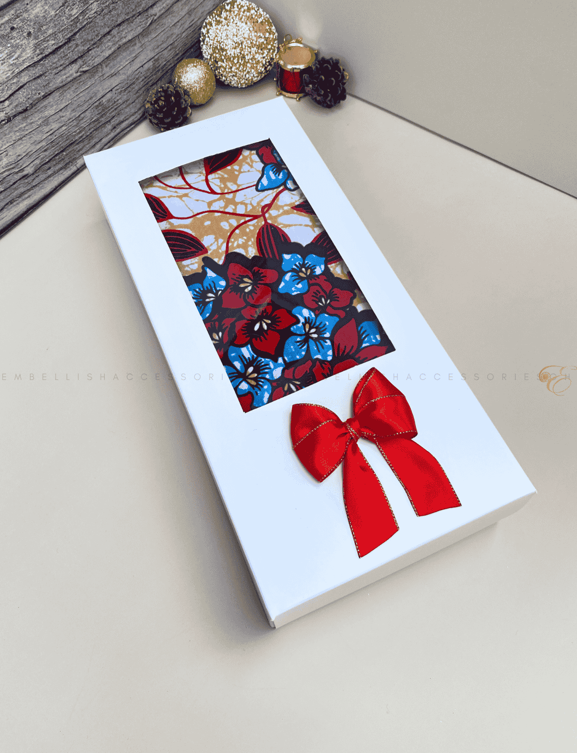 Half transparent fabric box for 6yards African print fabric