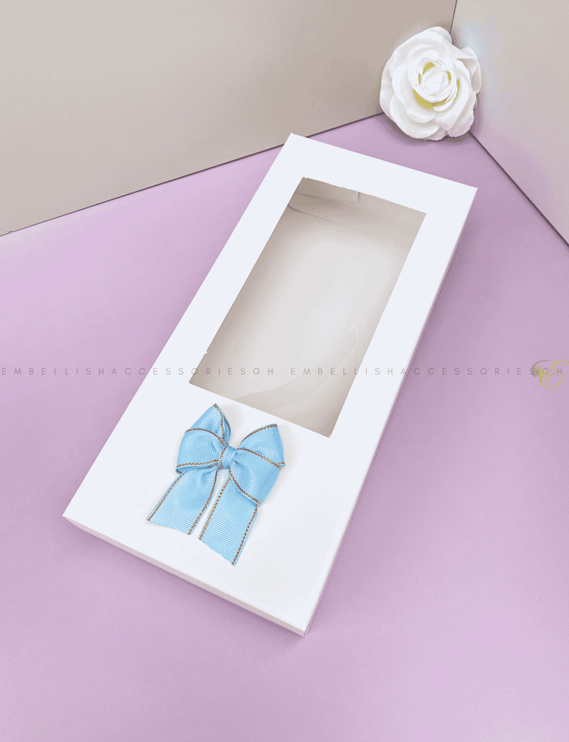 Baby blue transparent fabric box 02 for 6yards fabric