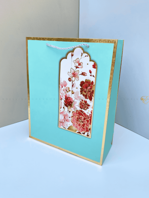 A4 Flowery paper bag for bridal shower gifts