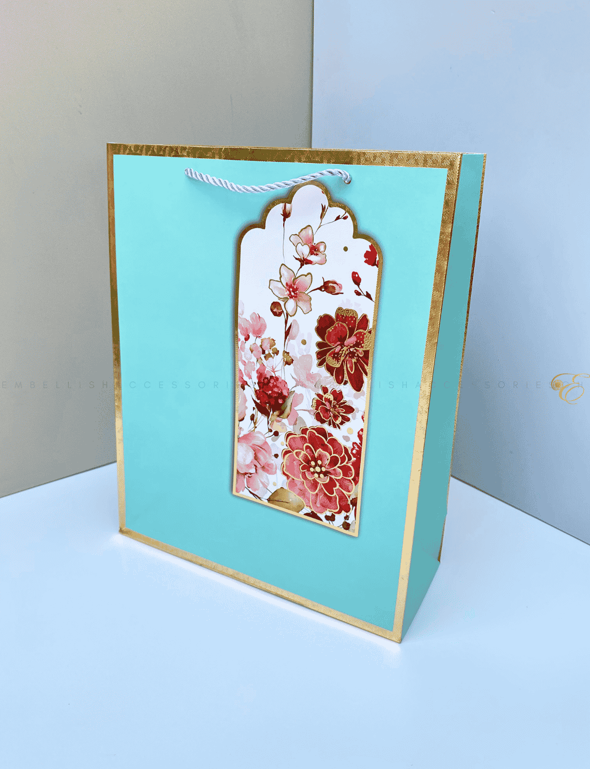 A4 Flowery paper bag for bridal shower gifts