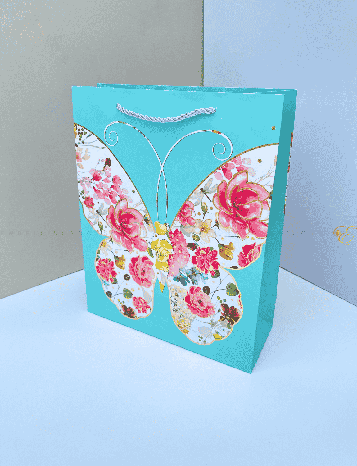A4 Flowery paper bag for birthday gifts