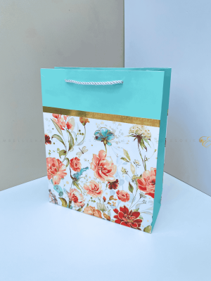 A4 Flowery paper bag for wedding gifts