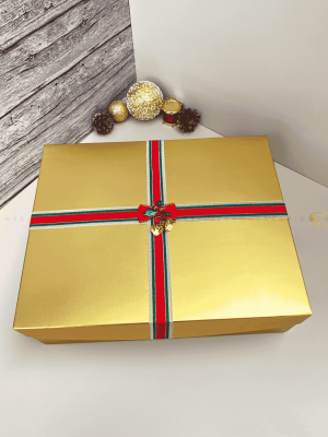Gold Christmas Box F for royalty