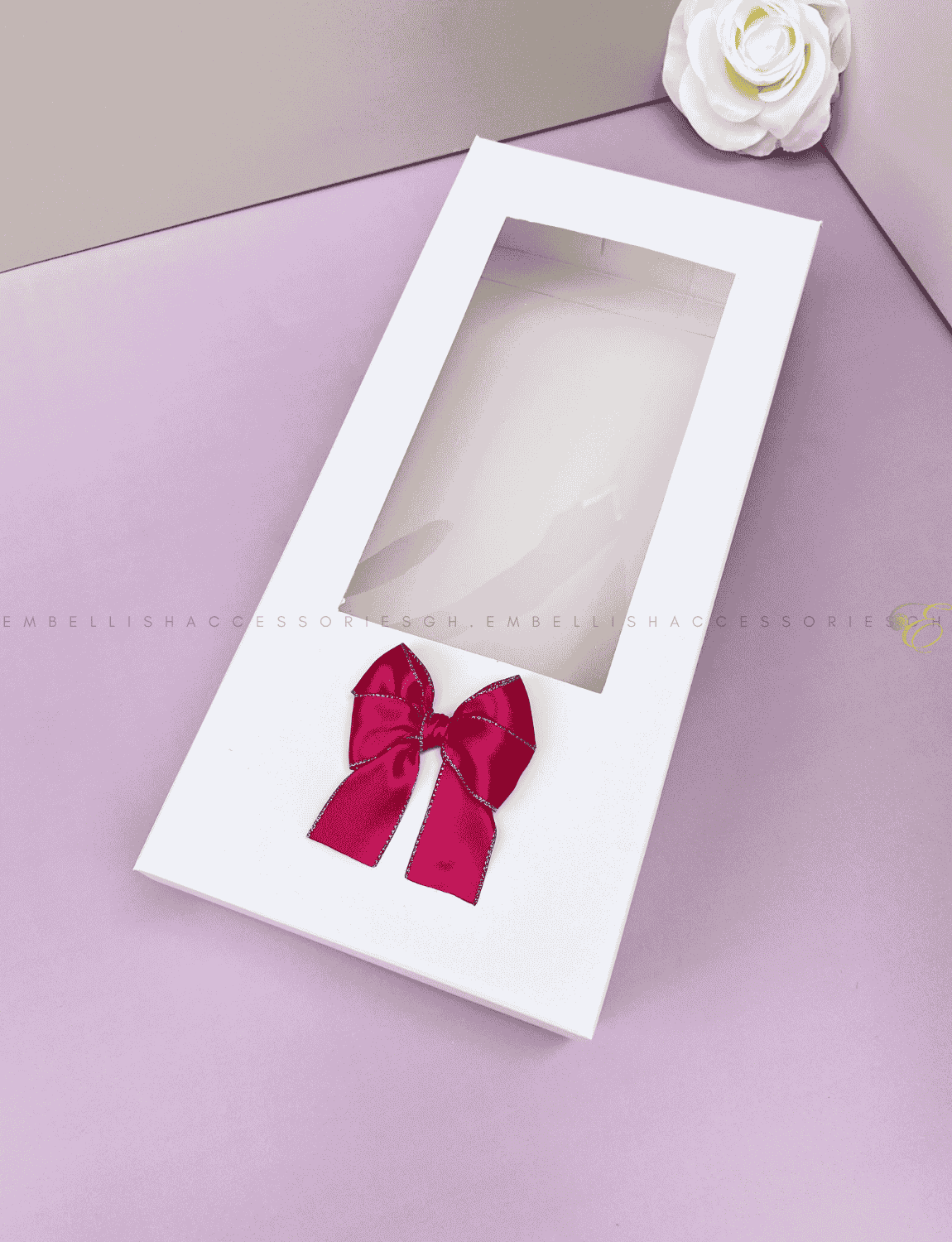 Hot pink transparent fabric box 02 for 6yards fabric