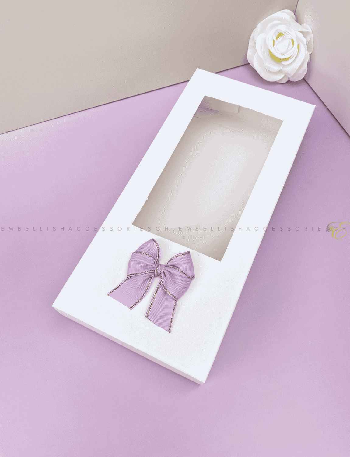 Lilac transparent fabric box 02 for 6yards fabric