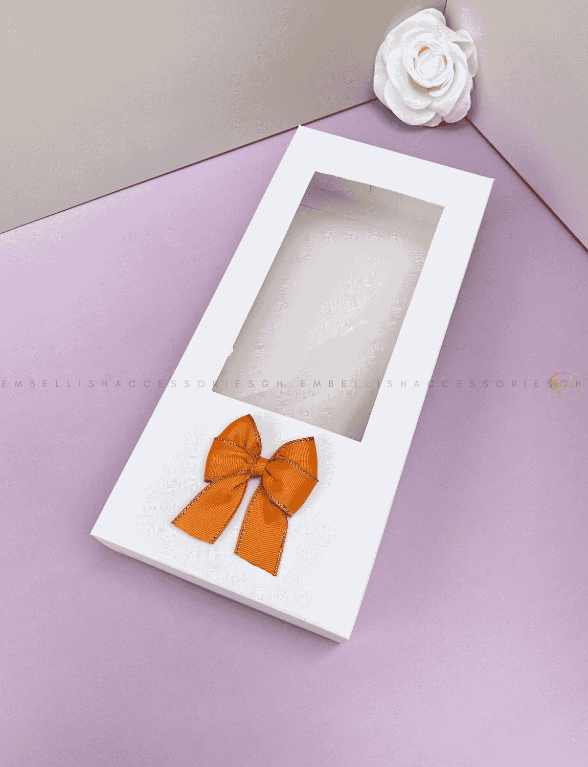 Orange transparent fabric box 02 for 6yards fabric