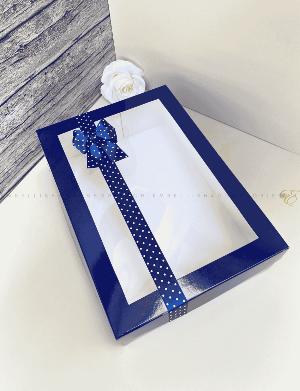 Transparent Blue Rectangular Box Transparent Blue gift box - Embellish Accessories