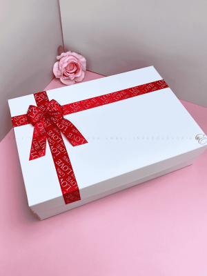 red love ribbon gift box E