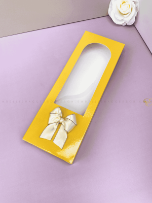Yellow fabric box for 2 to 3yards fabric gifts