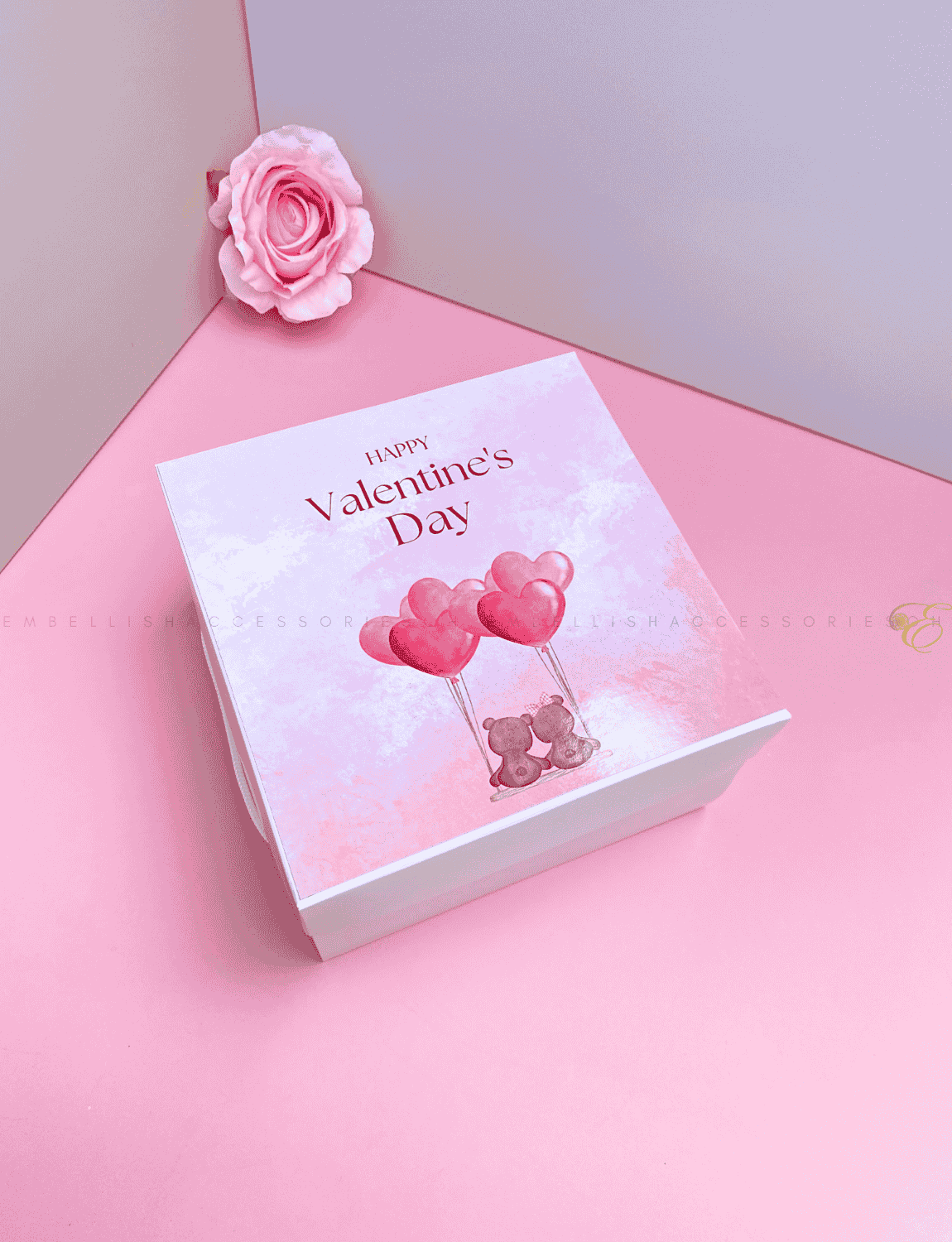 7inch square gift box for cute valentine gifts