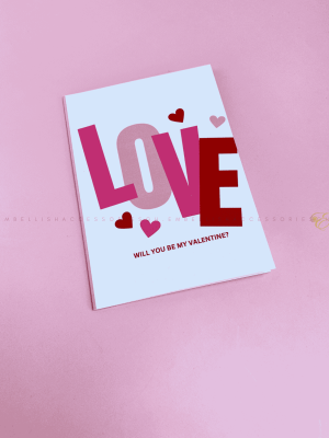 valentine greeting card with message