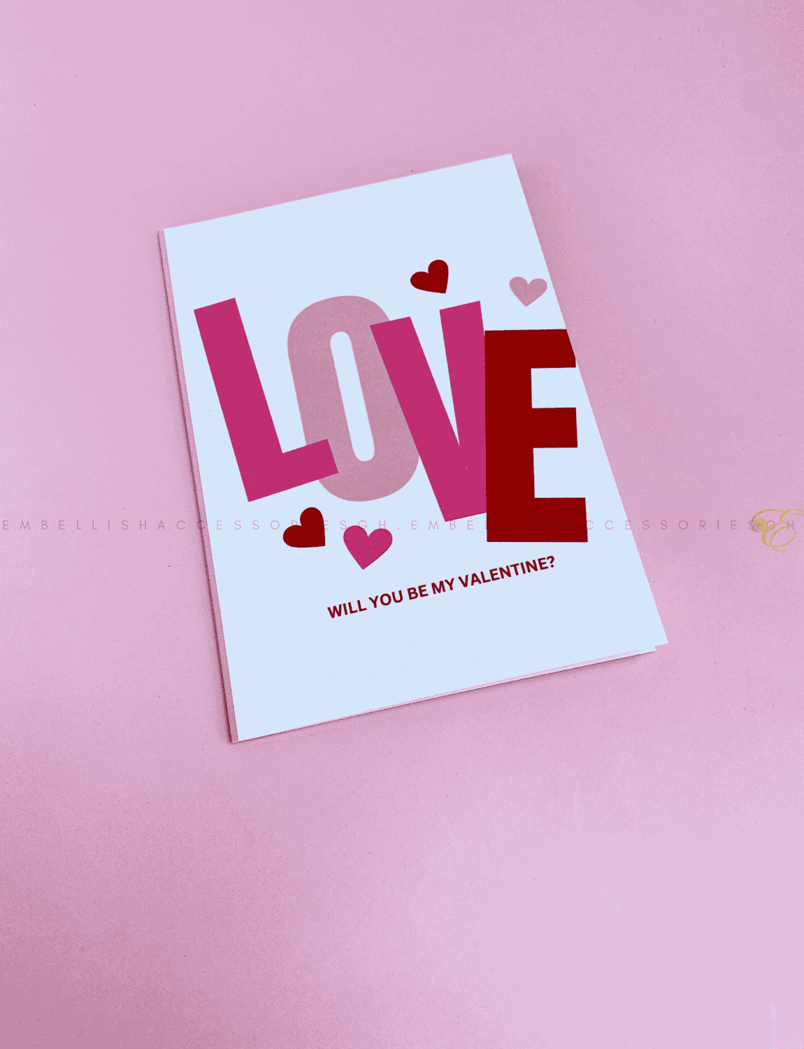 valentine greeting card with message