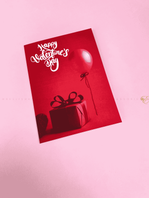 valentine greeting card with message