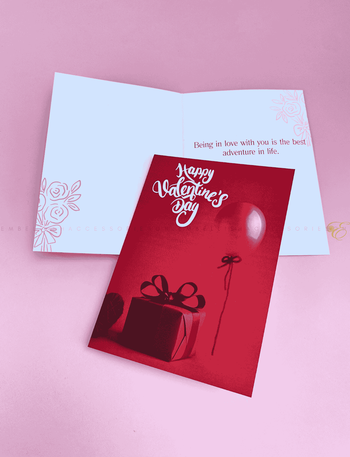 valentine greeting card with message