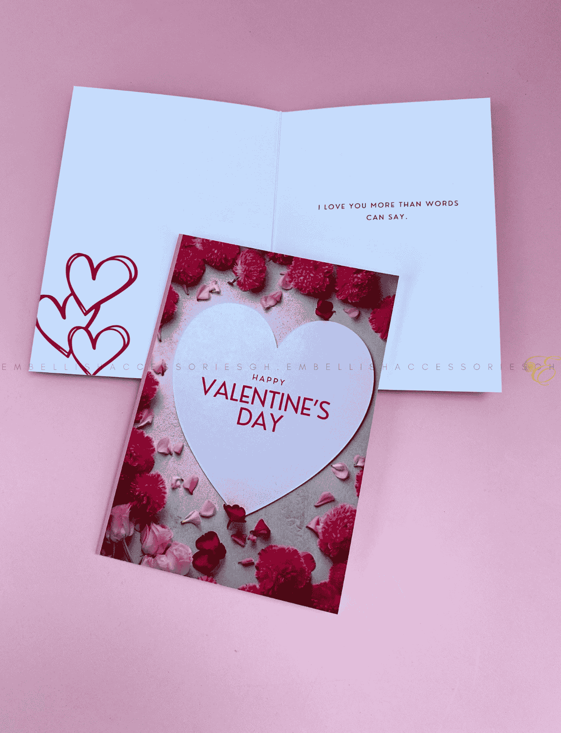 valentine greeting card with message
