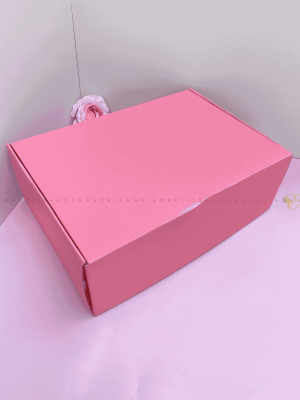 Pink Corrugated Box for packaging medium to large gifts