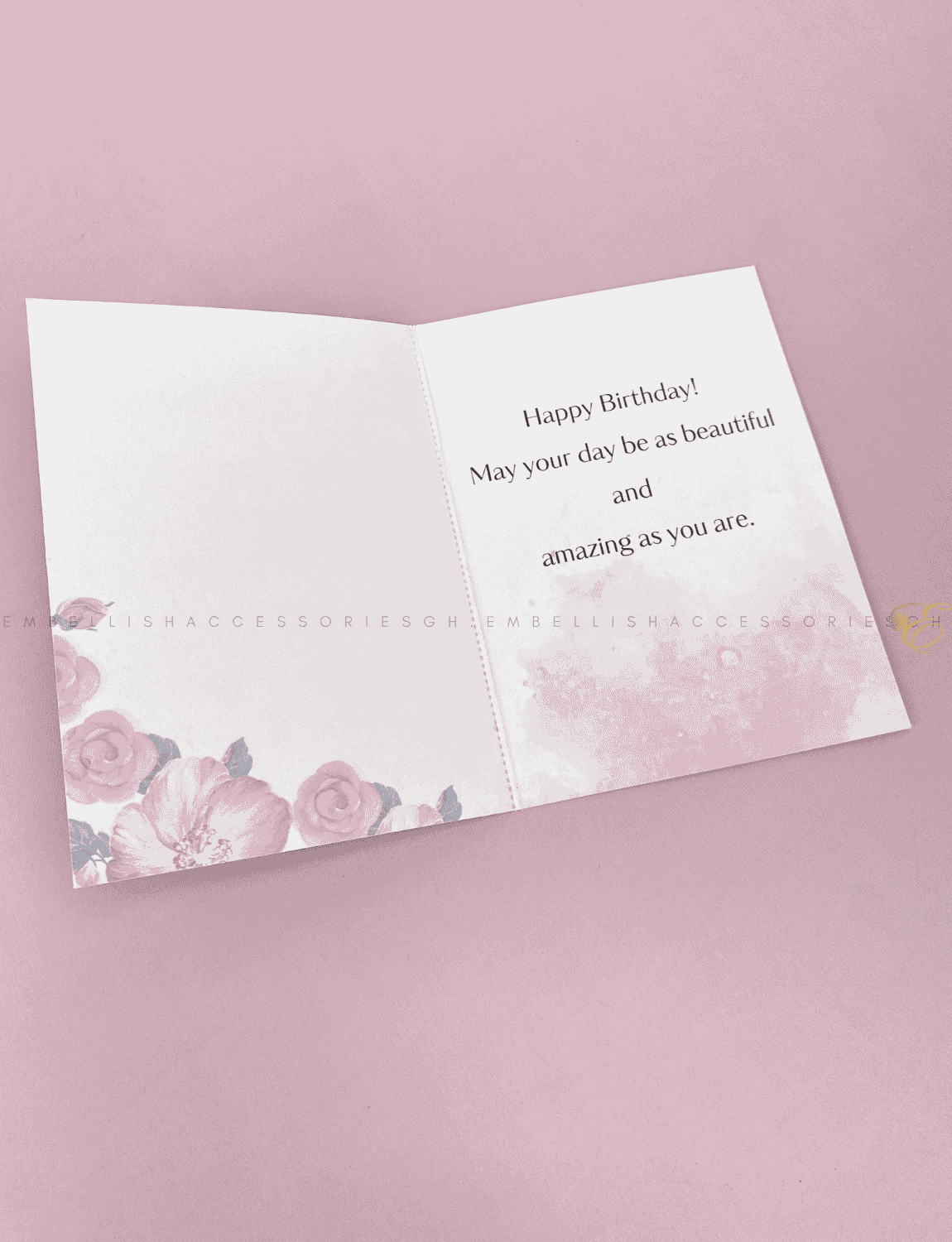 Booklet birthday card with heartfelt message for her