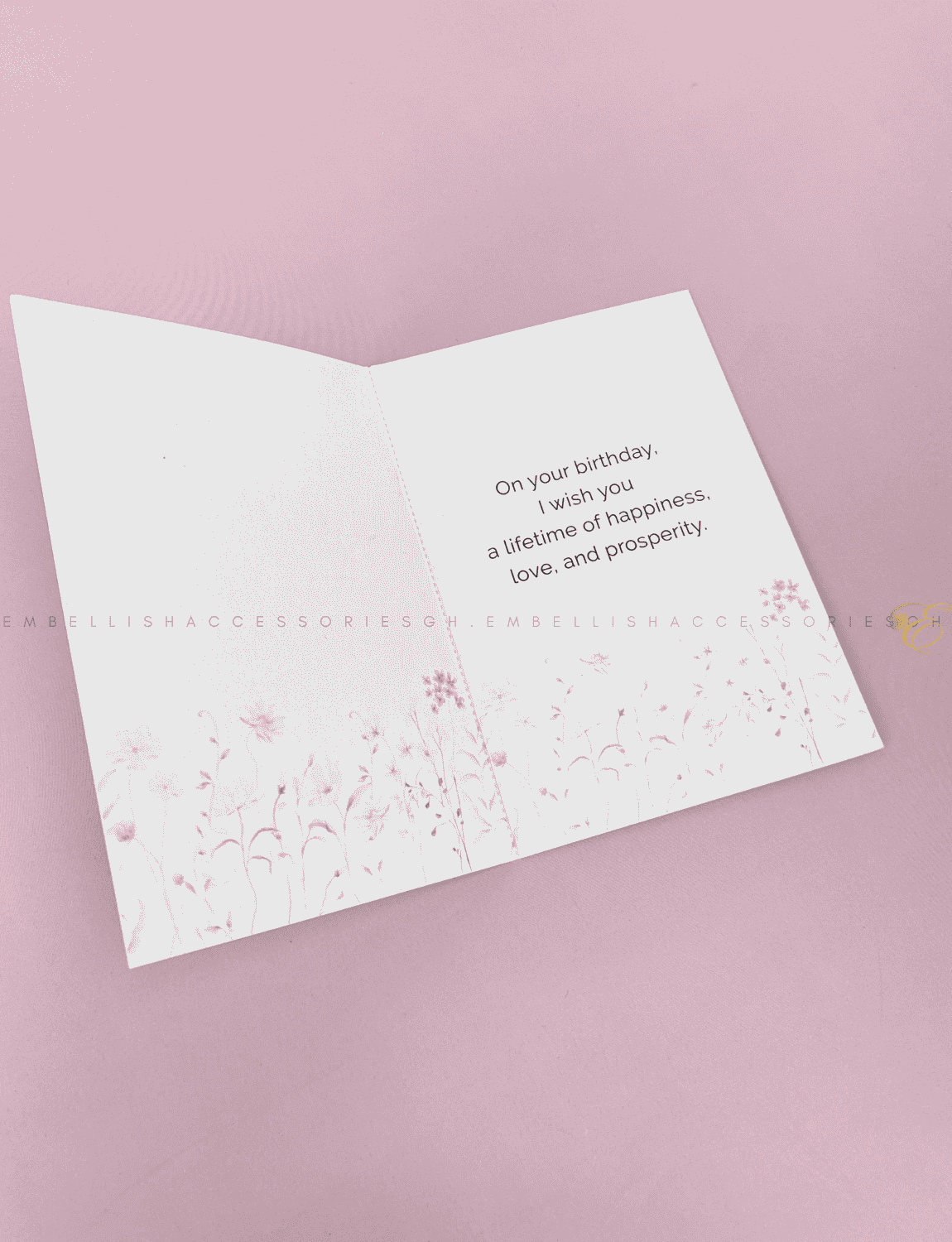 Booklet birthday card with heartfelt message for her