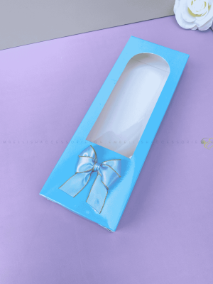 Sky blue fabric box for souvenir gifts