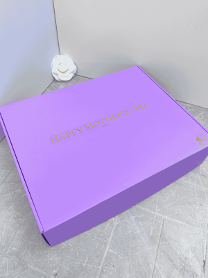 Lilac mothers day corrugated box