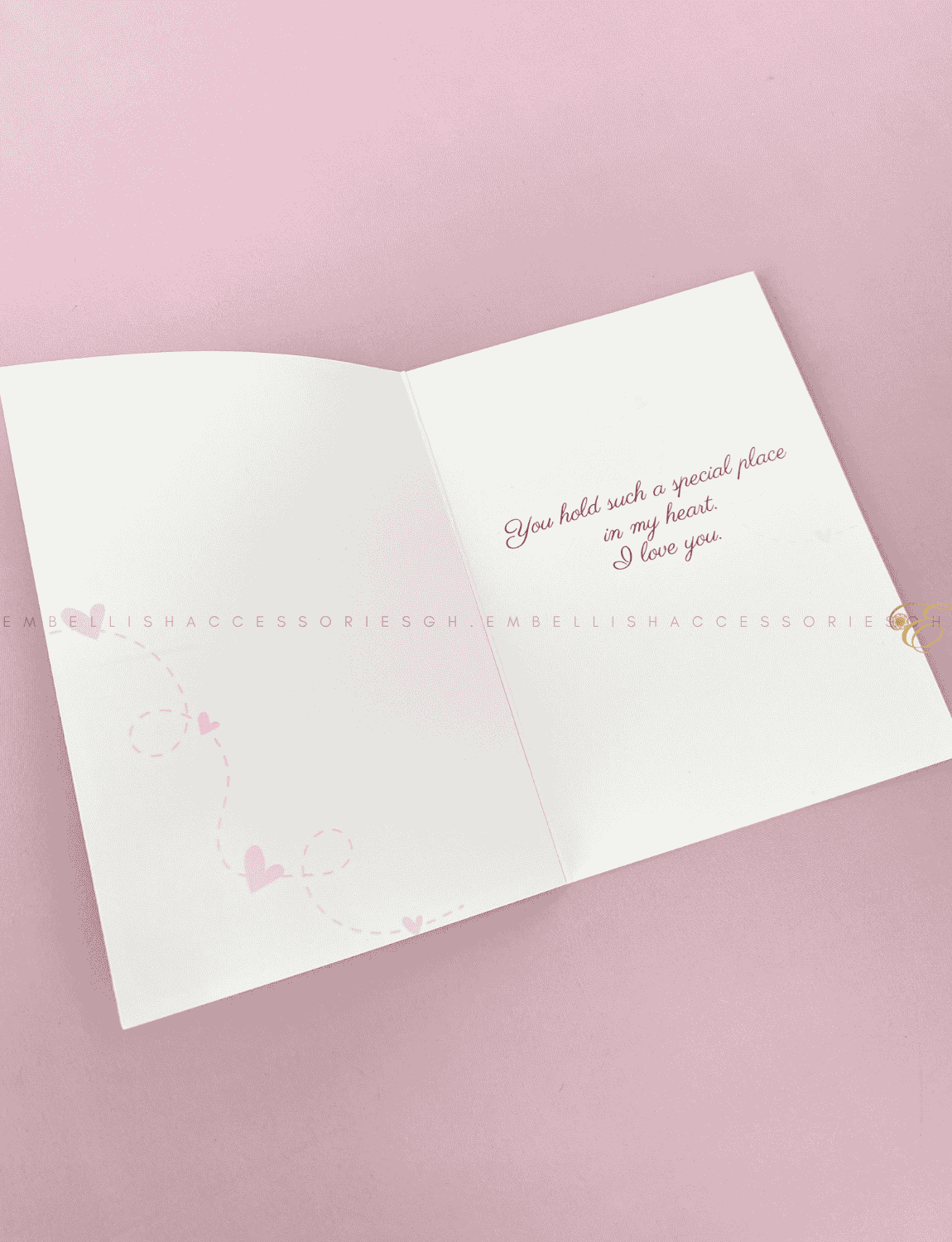 Mothers day greeting card with message inside