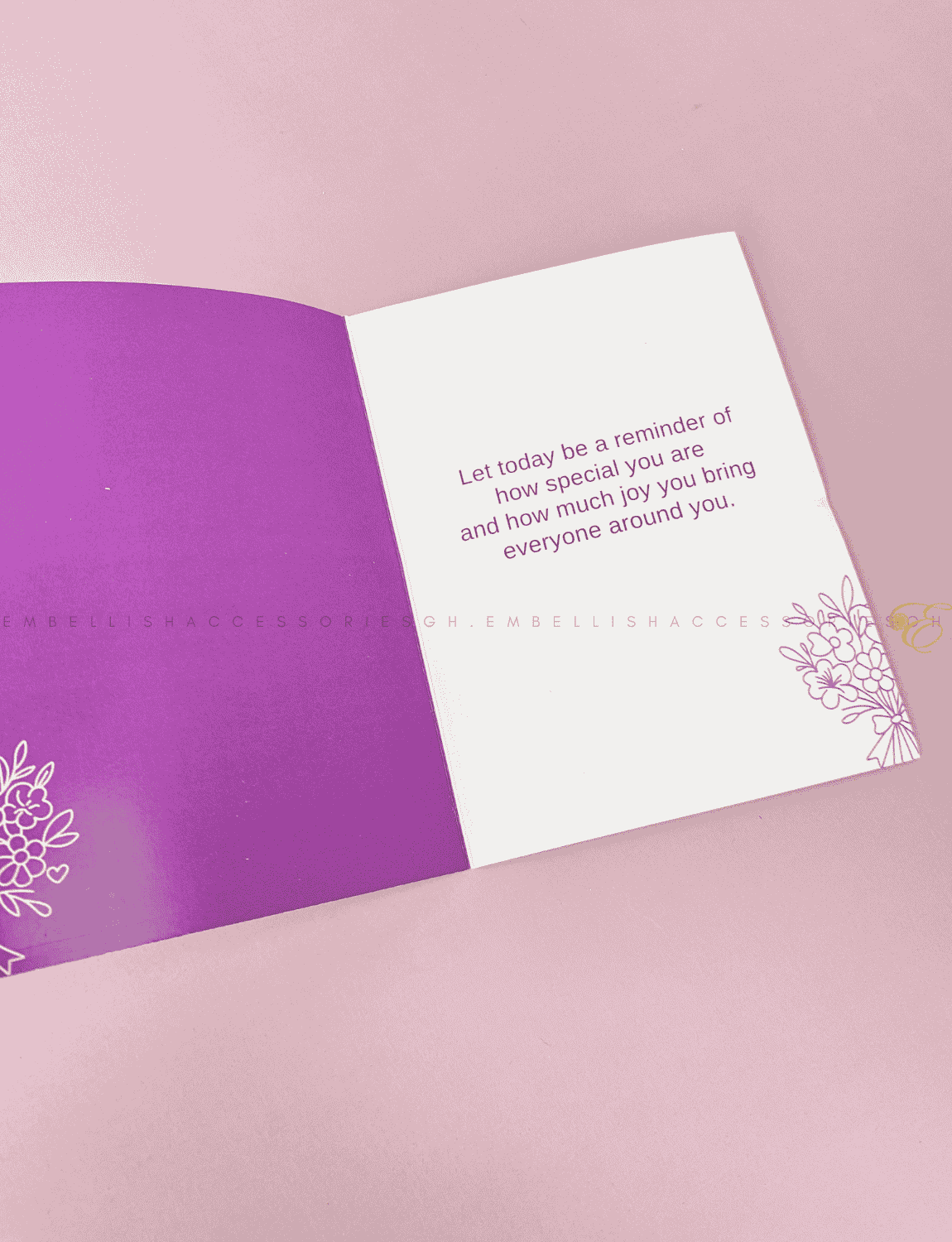 Mothers day greeting card with message inside