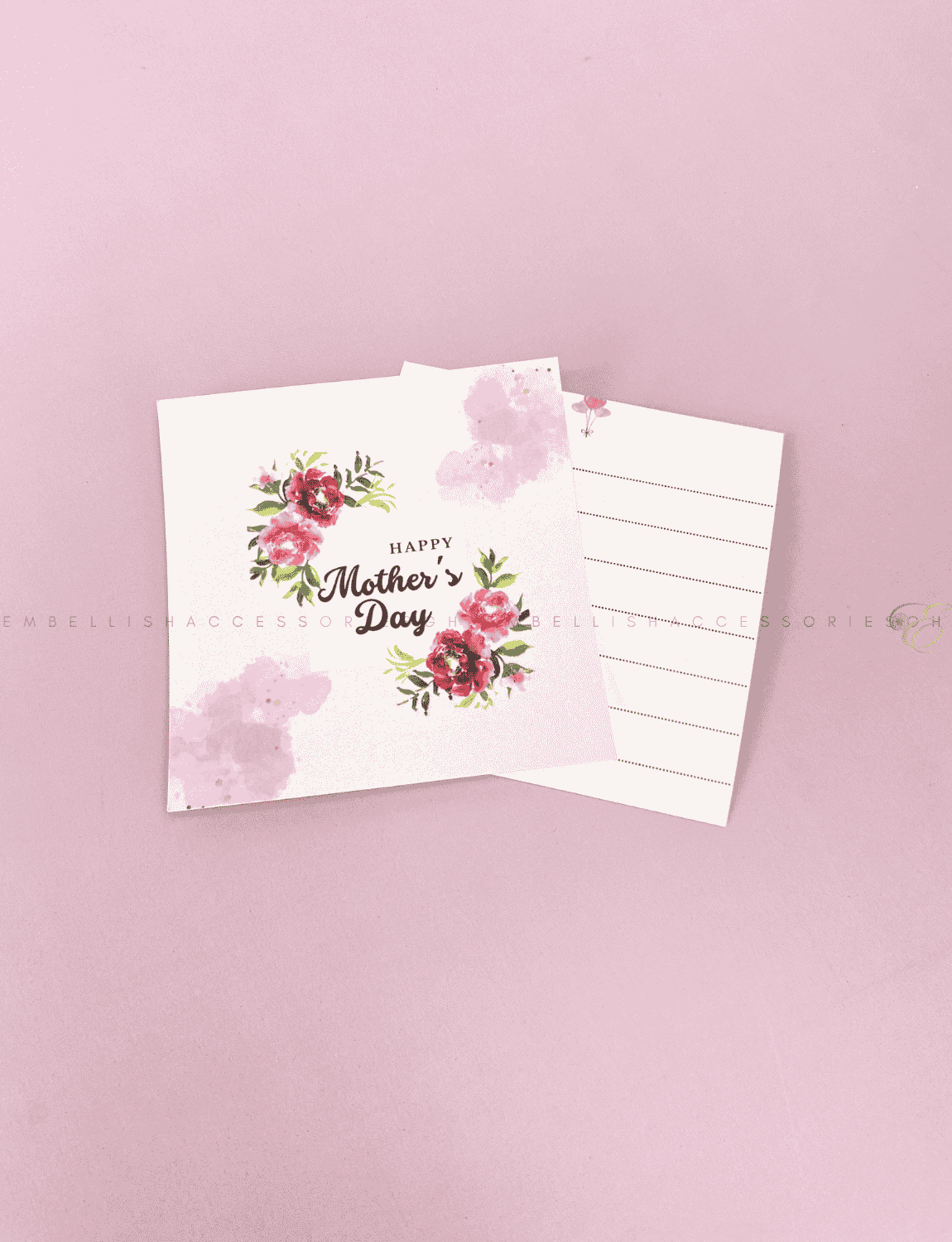 Mothers Day greeting card for writing your heartfelt messages