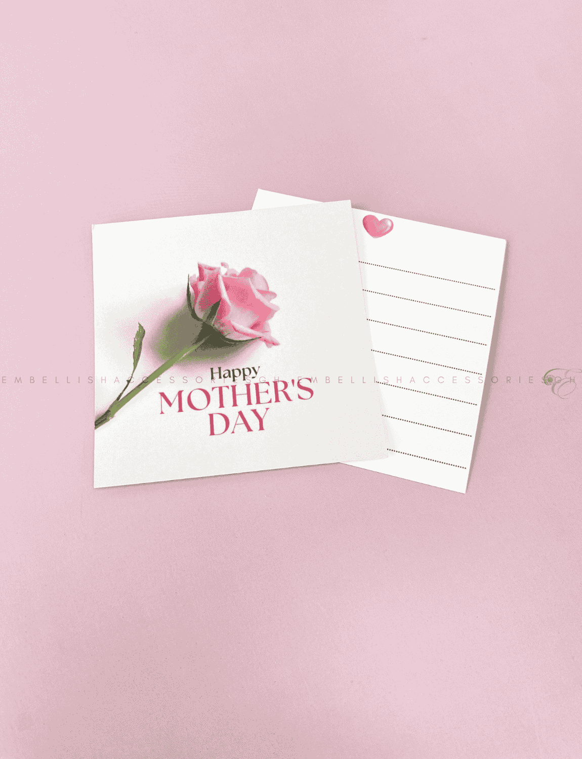 Mothers Day greeting card for writing your heartfelt messages