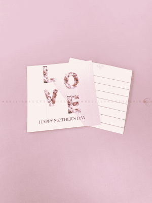 Mothers Day greeting card for writing your heartfelt messages
