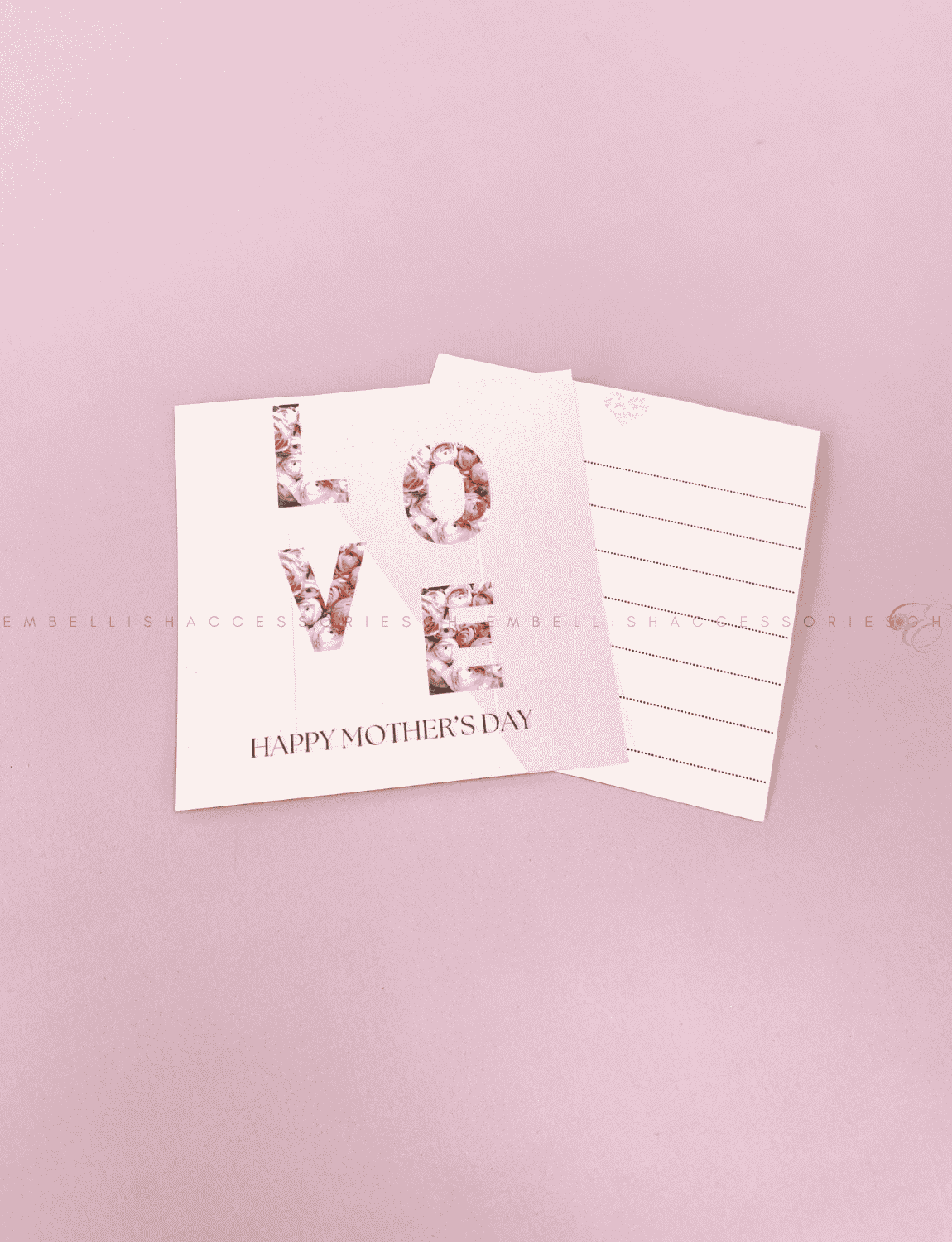 Mothers Day greeting card for writing your heartfelt messages