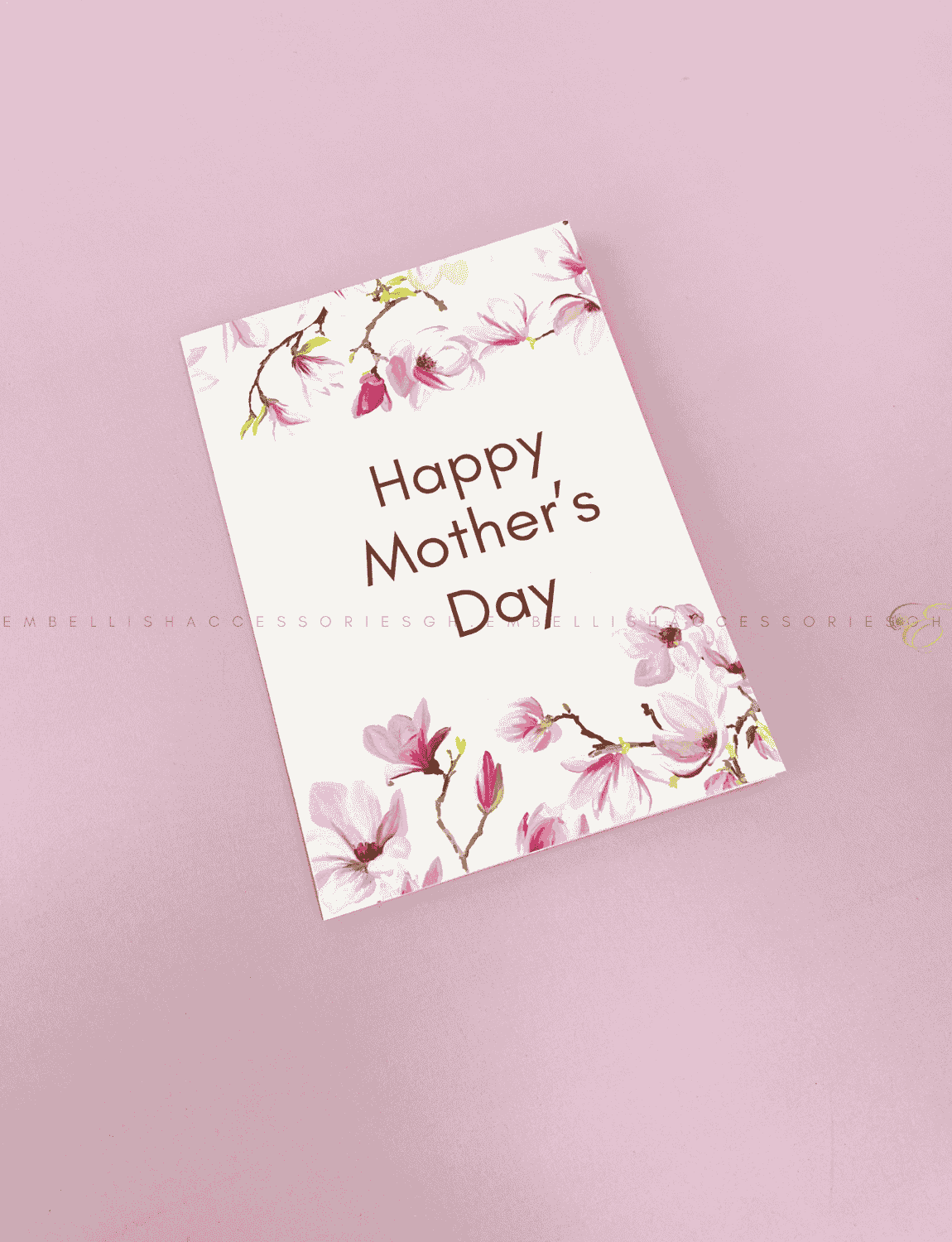 Mothers day greeting card with message inside