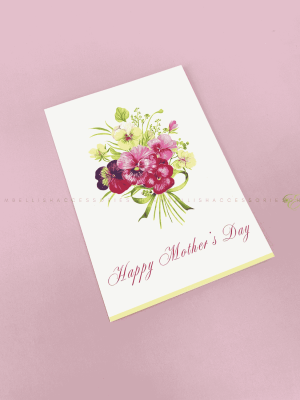 Mothers day greeting card with message inside