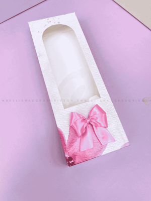 Pink flowery fabric box