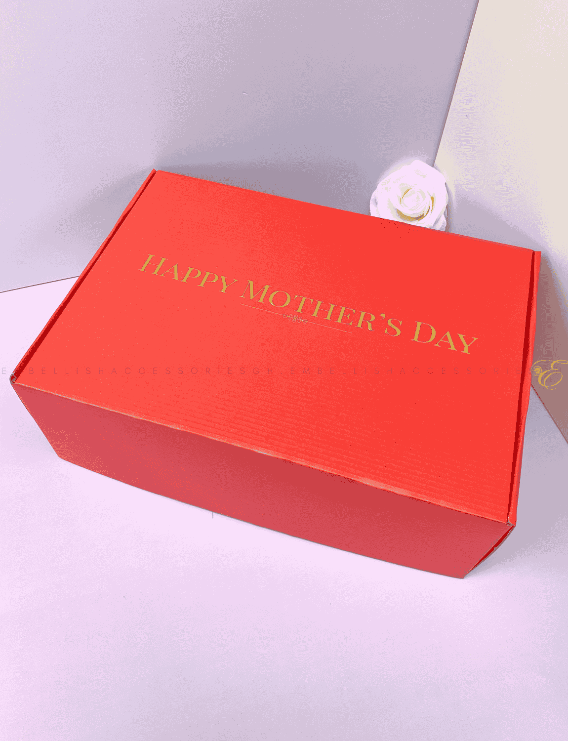 Red mothers day corrugated box