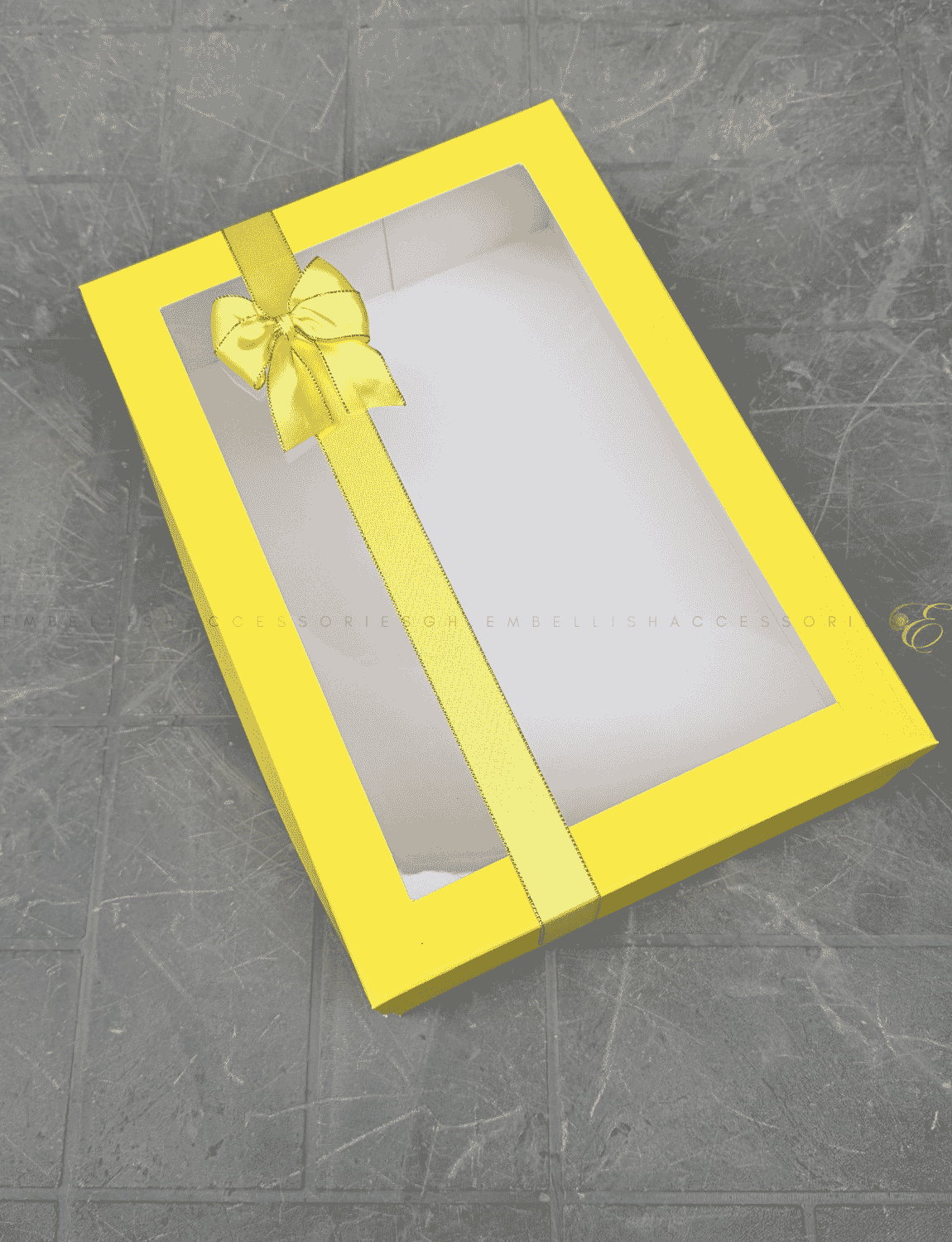 Yellow box for gifts