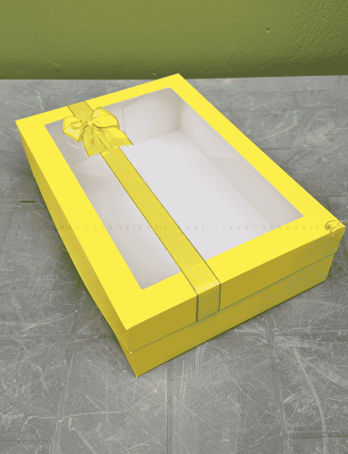 Yellow box for gifts