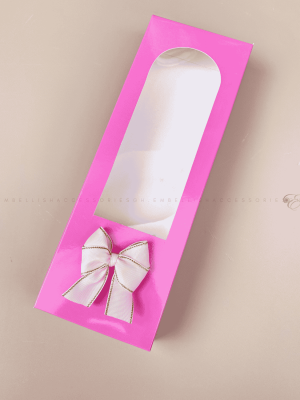 Pink fabric box for souvenir packaging