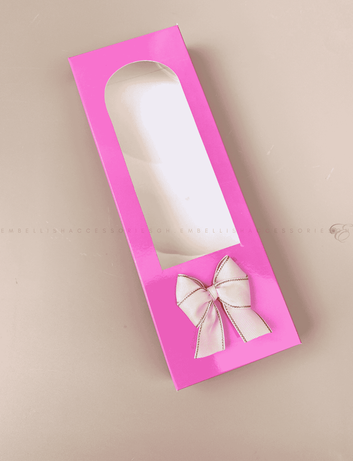 Pink fabric box for souvenir packaging