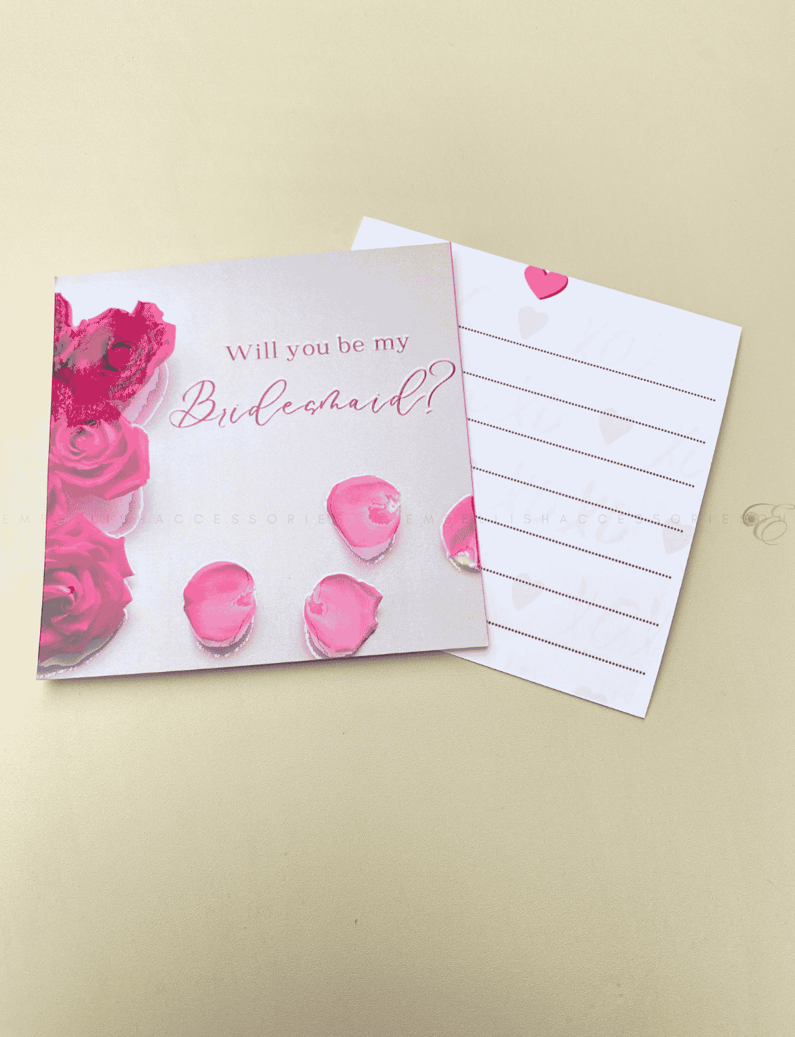 Bridesmaid proposal card for heartfelt messages
