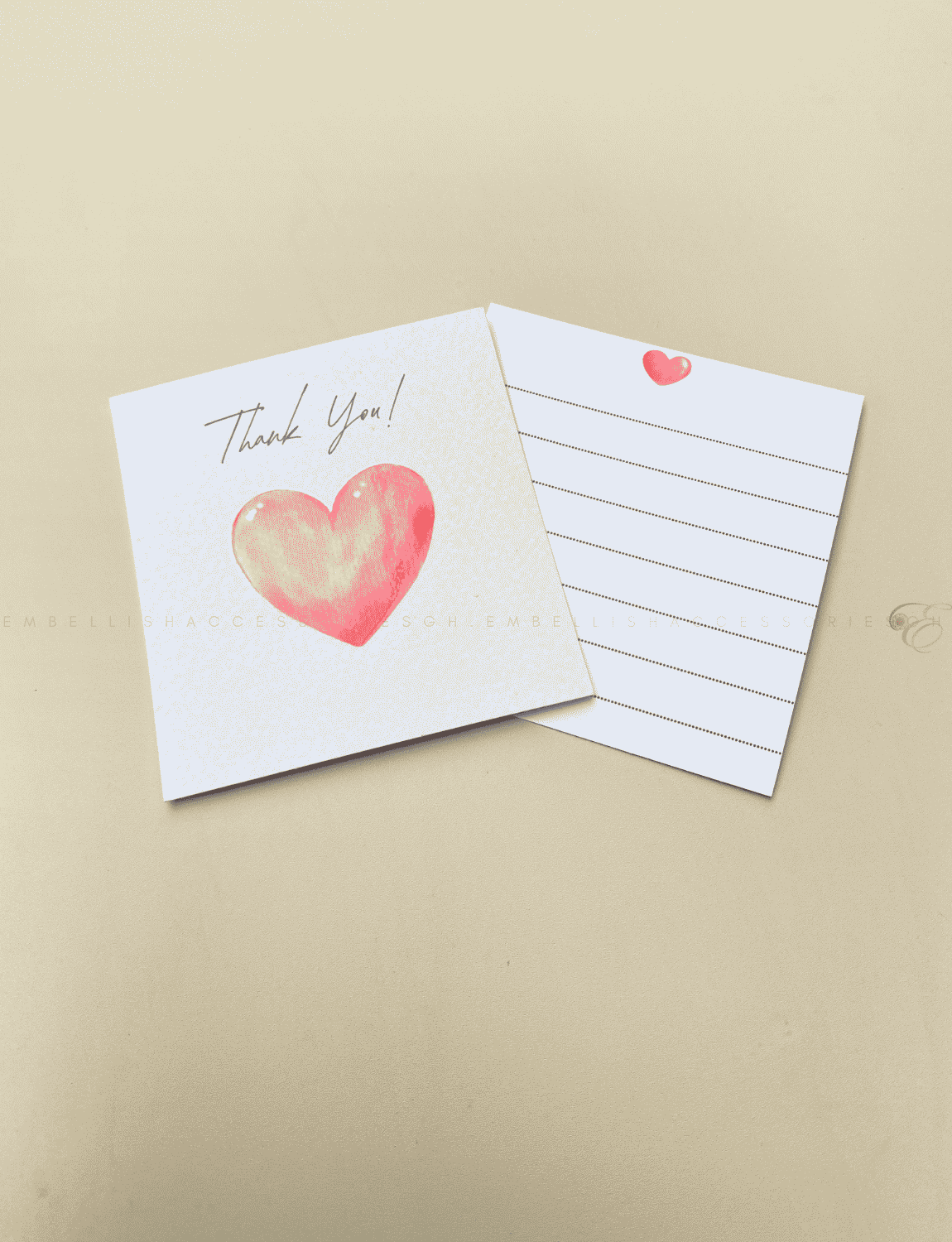 Mini thank you card for heartfelt gratitude message