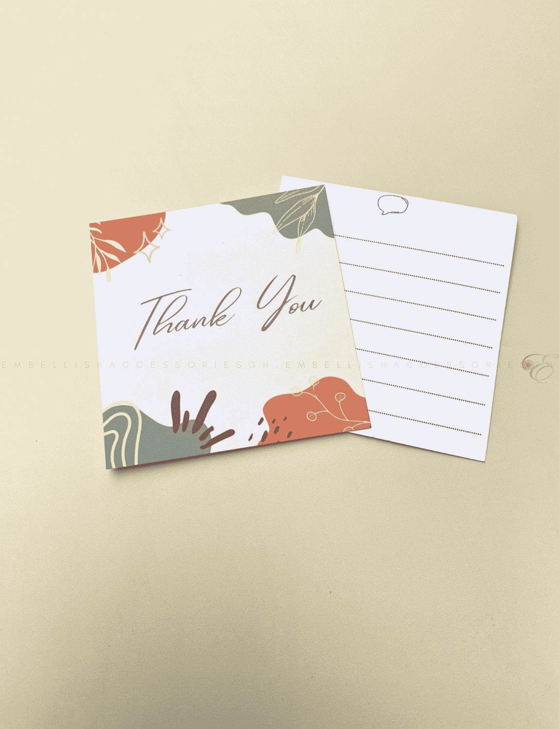 Mini thank you card for heartfelt gratitude message