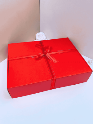 Red Corrugated Box for medium to large gifts