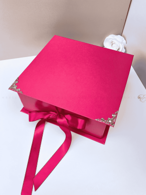 Pink flip box for skin care products and other small to medium sized gifts