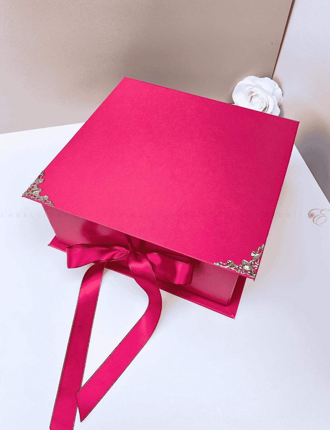 Pink flip box for skin care products and other small to medium sized gifts