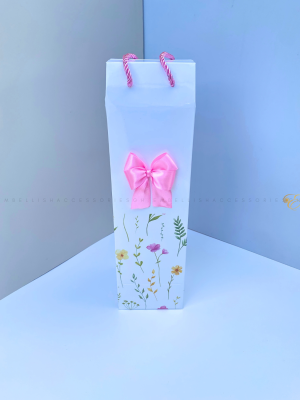Flowery fabric box with handle for 6yards